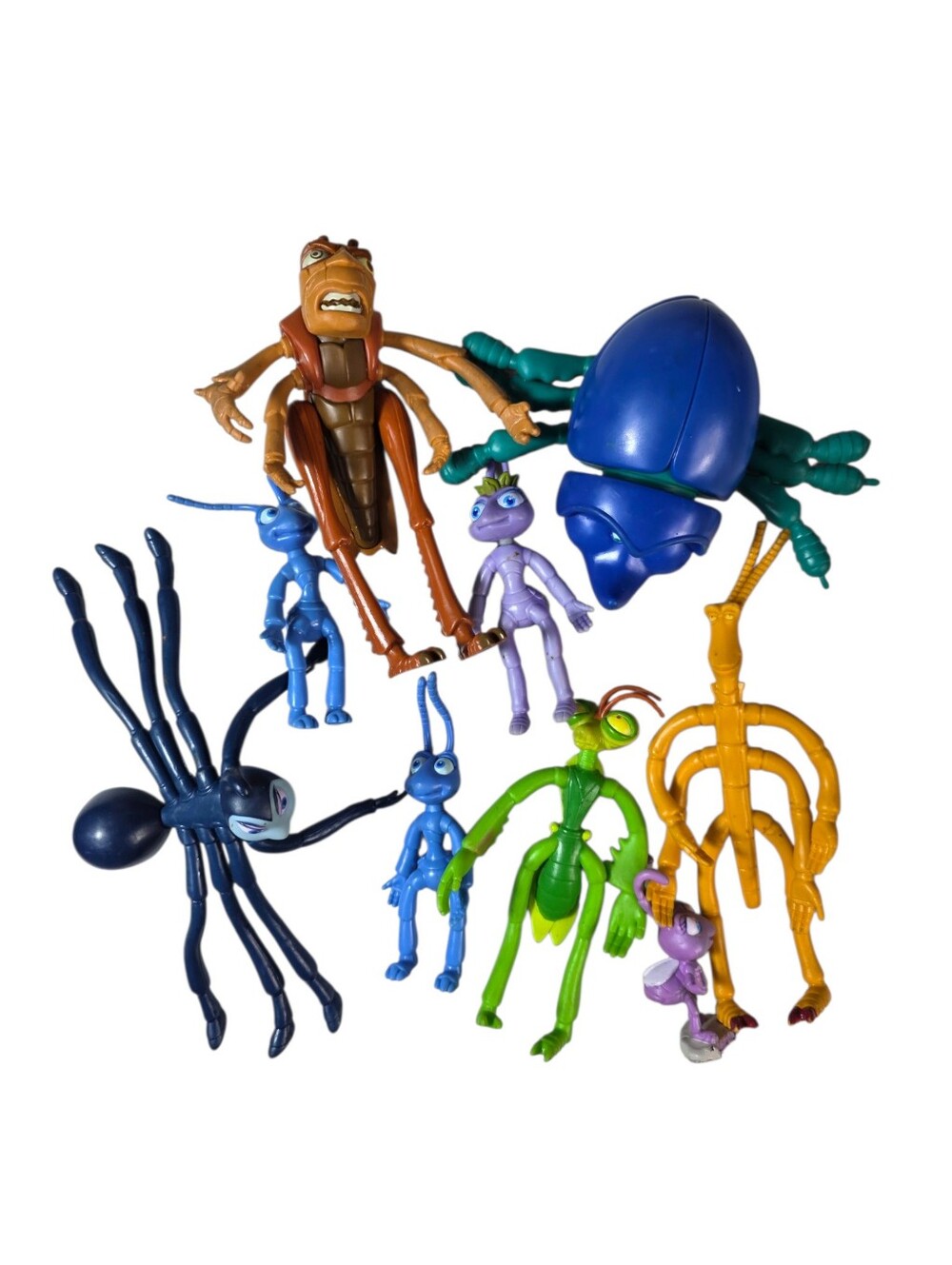 Disney Bugs Life 9 Bendable Poseable Figures Lot Bendies Disney Pixar Toys 90s